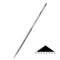 Pilník jehlový nízký trojhran, 100 mm, hr.2