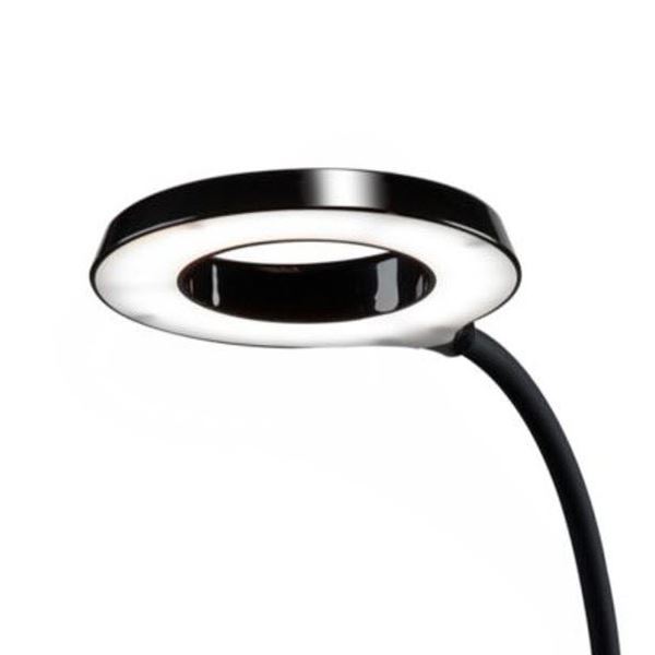Stolní kruhová LED lampa Durston, černá