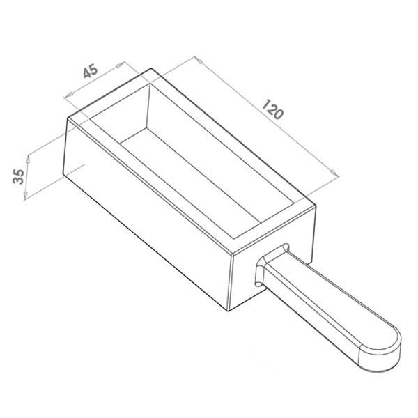 Forma na ingot, 120x45x35 mm