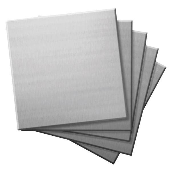 Cvičné desky 50,8x50,8 mm, měkká uhlíková ocel, 5 ks