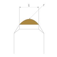 Diamantový Posalux nůž půlkulatý, š=0,50 mm, r=0,25