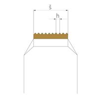 Diamantový Posalux nůž lineární, š=4,00 mm, h=0,20 mm