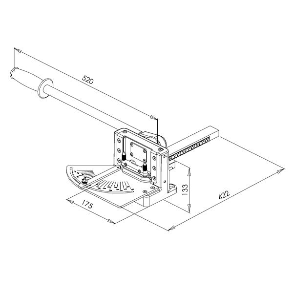 Ruční pákové nůžky Durston, 100 mm