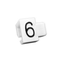 Cenovky 5 mm černé písmo, znak "6" bal. 50 ks