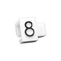 Cenovky 5 mm černé písmo, znak "8" bal. 50 ks
