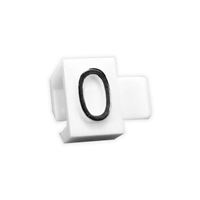 Cenovky 5 mm černé písmo, znak "0" bal. 50 ks