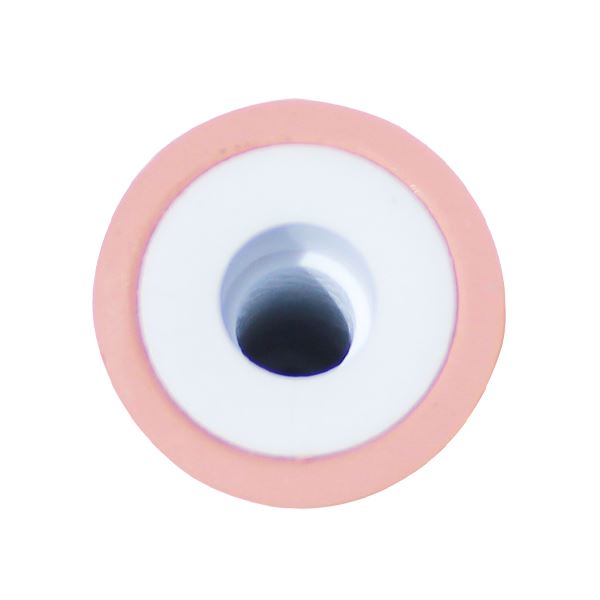 Silikonový lešticí trn, 76x16x19 mm, růžový, extra jemný