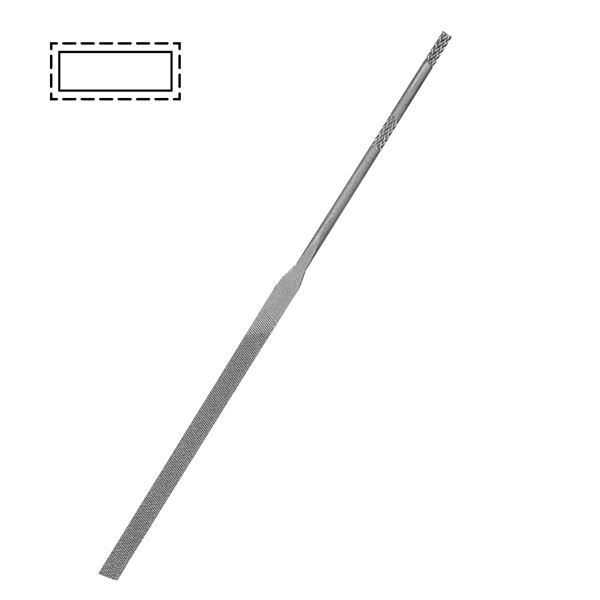 Pilník jehlový plochý, 160 mm, hr.6