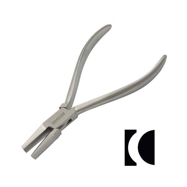Kleště tvarovací šínové půlkulaté s drážkou, 130 mm