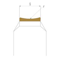 Diamantový Posalux nůž vydutý, š=0,75 mm, r=1,00