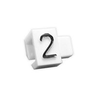 Cenovky 5 mm černé písmo, znak "2" bal. 50 ks