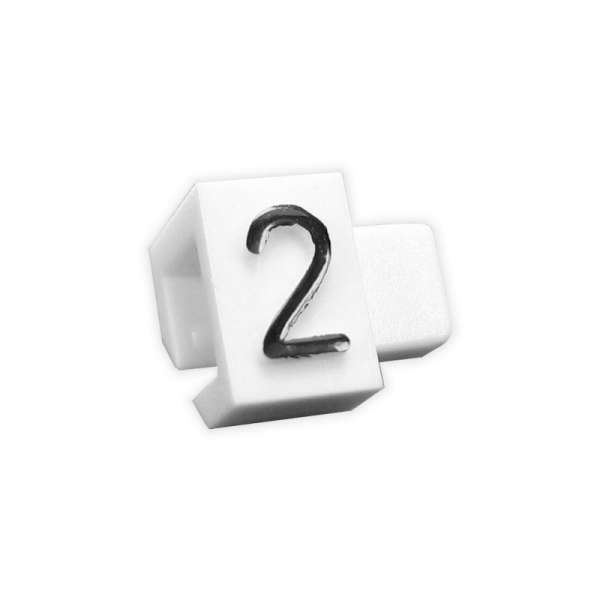 Cenovky 5 mm černé písmo, znak "2" bal. 50 ks