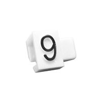 Cenovky 5 mm černé písmo, znak "9" bal. 50 ks