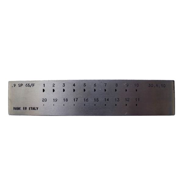 Průvlak půlkulatý 55%; 3x1,65 - 1x0,55 mm, 20 otvorů