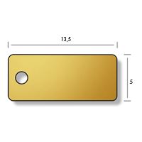 Štítky PVC s nití 71 78A, 13,5x5 mm, zlaté, 100 ks