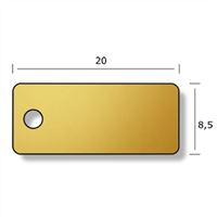 Štítky PVC s nití 71 764A, 20x8,5 mm, zlaté, 100 ks