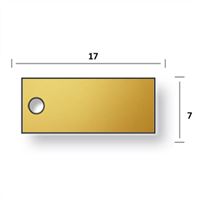 Štítky PVC s nití 71 65A, 17x7 mm, zlaté, 100 ks