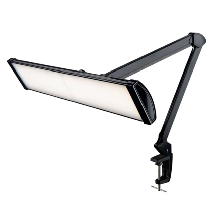Stolní LED lampa, š. 80 cm - černá/lesk