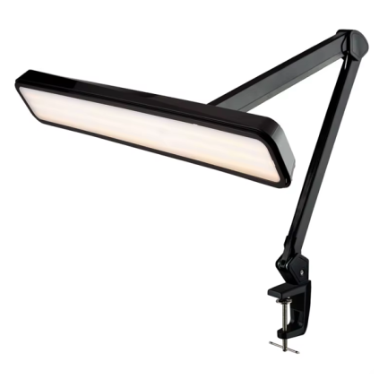 Stolní LED lampa, š. 56 cm - černá/lesk