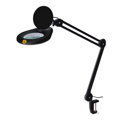Stolní lupa s LED osvětlením 5D - černá/lesk