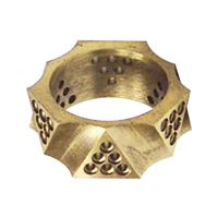 Cvičný prsten pro trojúhelníkové pavé, otvory pro kameny 2,4 mm, mosaz