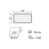 Štítky transparentní 41 1020 X5, role 1250 ks