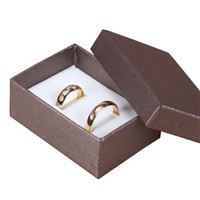 TINA snubní prsteny, nášnice, souprava 48x68 mm - HNĚDÁ