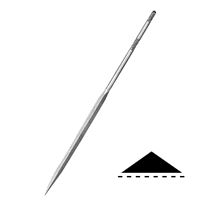 Pilník jehlový nízký trojhran, 140 mm, hr.1