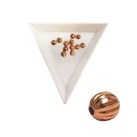 Kulička měděná drážkovaná 6,3 mm (KD6), cca 12 ks