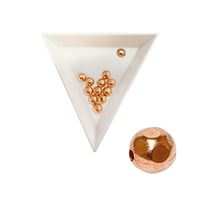 Fazetované měděné korálky 6,3 mm (KF6), cca 12 ks