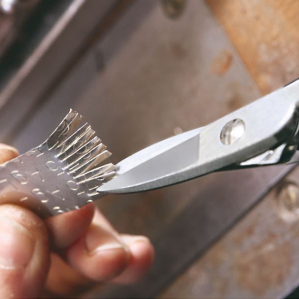 Nůžky na plech s otevřenou rukojetí, rovné, 180 mm