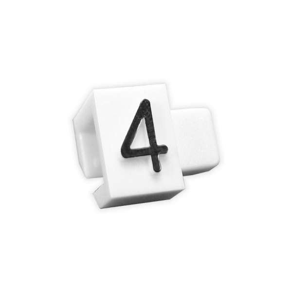 Cenovky 5 mm černé písmo, znak "4" bal. 50 ks