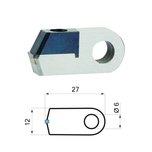 Diamantový Posalux nůž plochý, š=2,00 mm