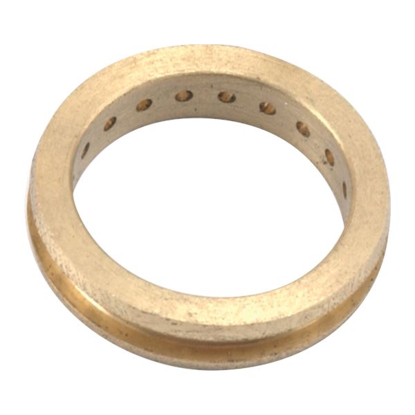 Prsten k procvičování zasazování do obruby, mosaz, 20 otvorů pro 3 mm kameny