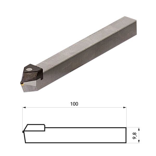 Diamantový soustružnický nůž plochý, š=2,00 mm