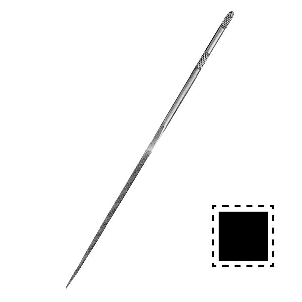 Pilník jehlový čtyřhran, 160 mm, hr.3