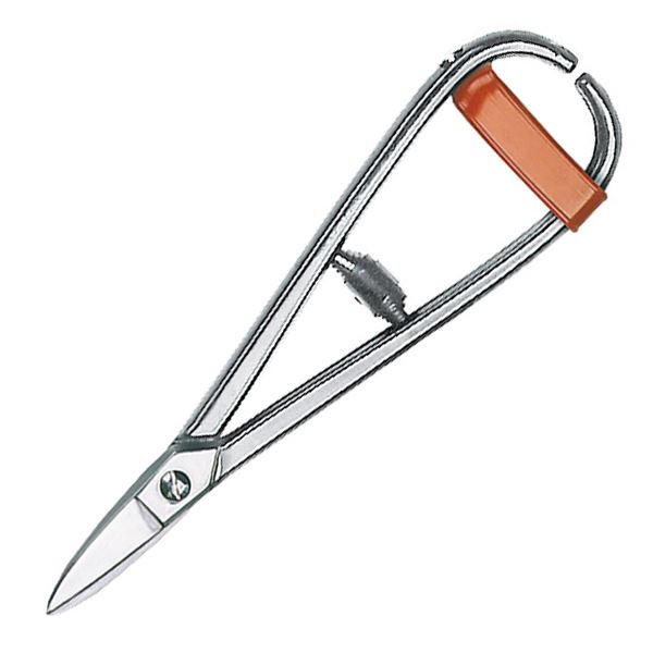 Nůžky na plech s uzavřenou rukojetí a pružinou, rovné, 180 mm