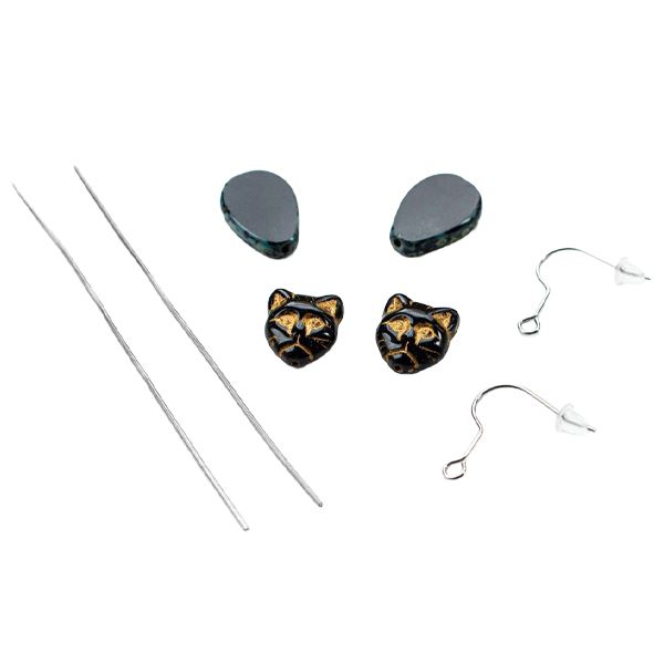 Kočičí náušnice – balíček na tvoření (nerez)