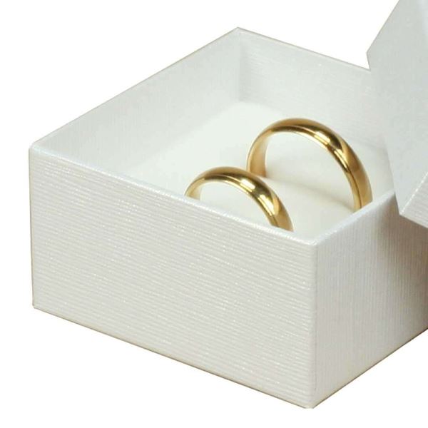 LENA snubní prsteny, náušnice, souprava 53x53 mm - BÍLÁ
