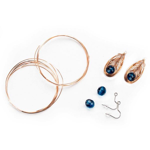 Měděné náušnice - balíček na tvoření