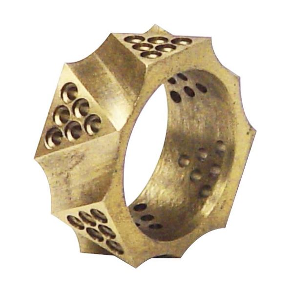 Cvičný prsten pro trojúhelníkové pavé, otvory pro kameny 2,4 mm, mosaz