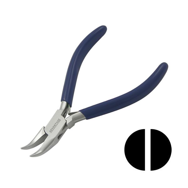 Kleště špičaté zahnuté, izolované, 130 mm