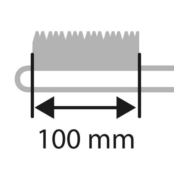 Ocelový kartáč 4řadý, pr. drátu 0,08 mm