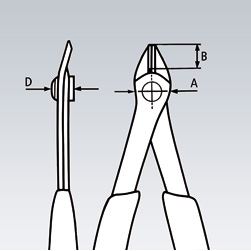 Kleště štípací boční KNIPEX, 125 mm