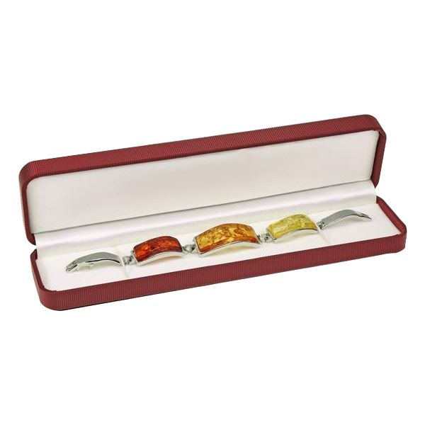 SATIN náramek, hodinky 215x44 mm - BORDÓ