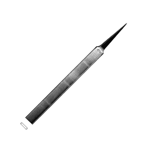 Stěžejkový pilník plochý, 100x10x1,10 mm, hr.3