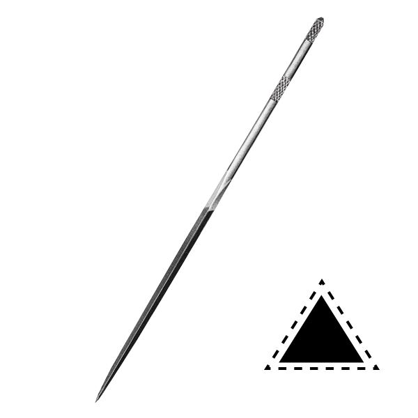 Pilník jehlový trojhran, 180 mm, hr.2